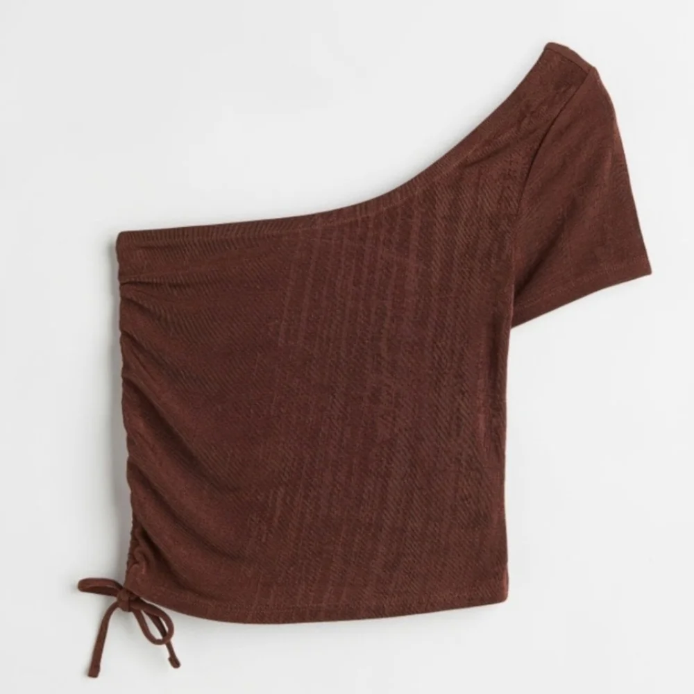 H&M Brown One-Shoulder Crop Top - Picture 1 of 2